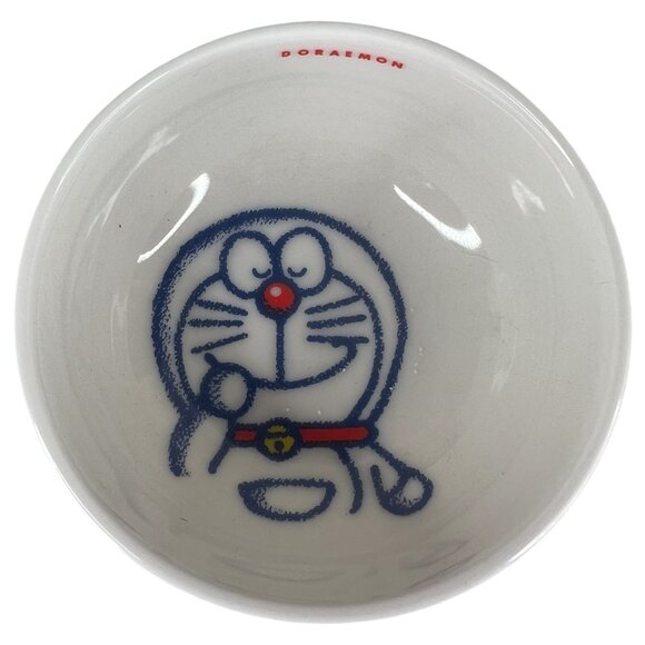 2 Doraemon Cat Ceramic Bowls Ramen Rice Soup White Blue Character Design Anime - Picture 3 of 8